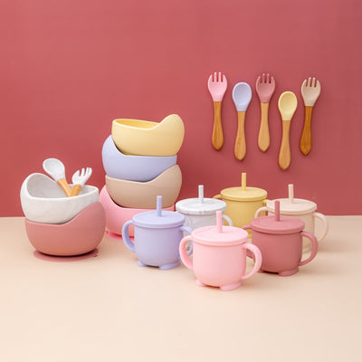 Baby Silicone Tableware 4-piece set - Toddler Treasures